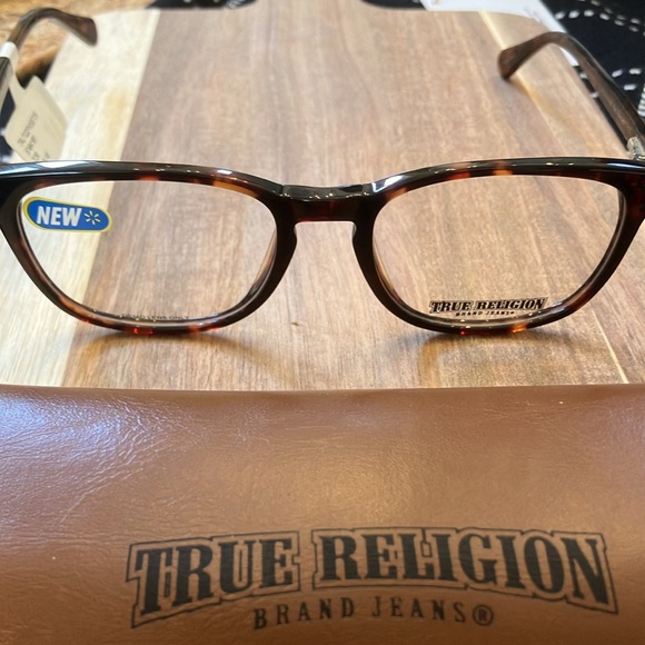 TRUE RELIGION 53-19-145 TORTOISE PLASTIC FRAME EYEGLASSES $114.00 EYEWEAR - Picture 4 of 4